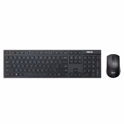ASUS W2500, Taille réelle (100 %), RF sans fil, QWERTY, Noir, Souris incluse