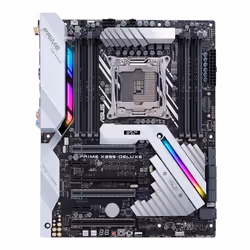 ASUS PRIME X299-DELUXE, Intel, LGA 2066 (Socket R4), Intel® Core™ i7, i7-3xxx, i7-4xxx, i7-5xxx, i7-6xxx, i7-7xxx, DDR4-SDRAM ...