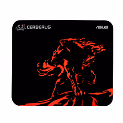 ASUS Cerberus Mat Mini, Noir, Rouge, Image, Tissu, Caoutchouc, Tapis de souris de jeu