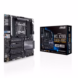 ASUS WS X299 SAGE/10G, Intel, LGA 2066 (Socket R4), LGA 2066, DDR4-SDRAM, 512 Go, Quadri-canal