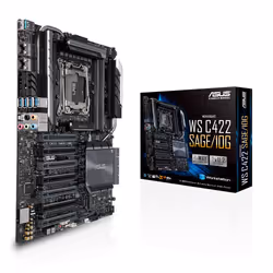 ASUS WS C422 SAGE/10G, Intel, LGA 2066 (Socket R4), 14 nm, DDR4-SDRAM, 512 Go, Quadri-canal