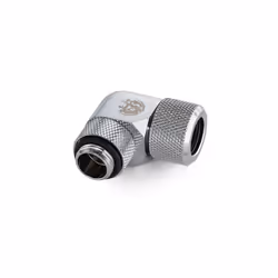 Bitspower BP-E90RMLA12, Tuyau, Laiton, Argent, 1/4", 90°, 1,2 cm