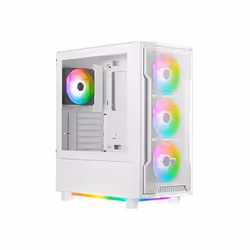 Boîtier PC Moyen Tour ATX - Gamdias - Athena M6 RGB - Panneaux vitrés - Couleur blanche - Taille unique