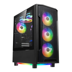 Boîtier PC Moyen Tour ATX - Gamdias - Athena M6 Lite RGB - Panneaux vitrés - Noir - Taille unique