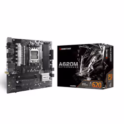 Biostar A620MP-E PRO, AMD, Emplacement AM5, AMD Ryzen 5 7th Gen, AMD Ryzen 7 7th Gen, AMD Ryzen 9 7th Gen, DDR5-SDRAM, 128 Go ...