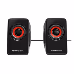 Mars Gaming MS1, Avec fil, 10 W, 60 - 20000 Hz, Noir, Rouge