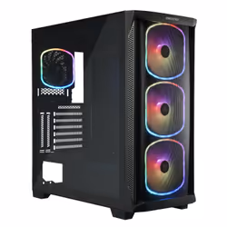 Enermax StarryKnight SK30, Midi Tower, PC, Noir, ATX, EATX, micro ATX, Mini-ATX, Acier au carbone, Verre trempé, Bleu, Vert,  ...