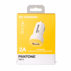 Celly PT-DC1USBY chargeur d'appareils mobiles Universel Blanc, Jaune Allume-cigare Auto