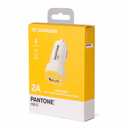 Celly PT-DC1USBY chargeur d'appareils mobiles Universel Blanc, Jaune Allume-cigare Auto