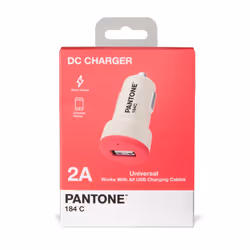 Celly PT-DC1USBP chargeur d'appareils mobiles Universel Rose, Blanc Allume-cigare Auto
