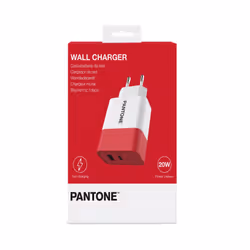 Pantone PT-PDAC02R1 chargeur d'appareils mobiles Smartphone, Tablette Rouge, Blanc Secteur Charge rapide Intérieure