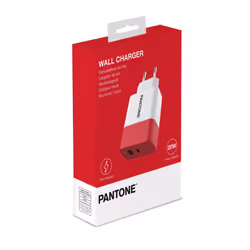 Pantone PT-PDAC02R1 chargeur d'appareils mobiles Smartphone, Tablette Rouge, Blanc Secteur Charge rapide Intérieure