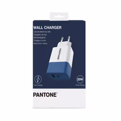 Pantone PT-PDAC02N chargeur d'appareils mobiles Smartphone, Tablette Bleu, Blanc Secteur Charge rapide Intérieure