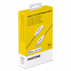 Pantone PT-CTL002-5Y câble Lightning 1,5 m Blanc, Jaune