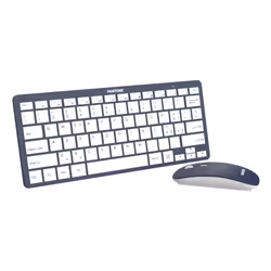 Pantone PT-KB09N, Sans fil, RF sans fil, Commutateur de touche « ciseaux », QWERTY, Marine, Souris incluse