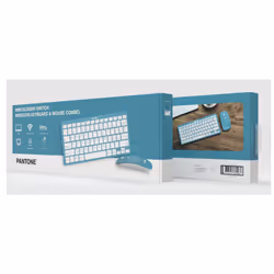 Pantone PT-KB09G1 clavier Souris incluse Maison RF sans fil QWERTY Italien Bleu