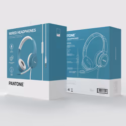 Pantone PT-WDH002GY2220 écouteur/casque Avec fil Arceau Bureau/Centre d'appels Couleur aqua