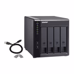 QNAP TR-004 Boîtier de disques de stockage Boîtier disque dur/SSD Noir 2.5/3.5" - Vue supplémentaire 7