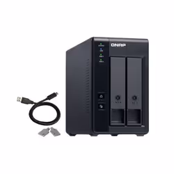 QNAP TR-002, Boîtier disque dur/SSD, 2.5/3.5", Série ATA II, Série ATA III, 6 Gbit/s, Échange à chaud, Noir