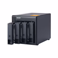QNAP TL-D400S Boîtier de disques de stockage Boîtier disque dur/SSD Noir, Gris 2.5/3.5" - Vue supplémentaire 4