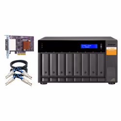 QNAP TL-D800S, Boîtier disque dur/SSD, 2.5/3.5", Série ATA II, Série ATA III, 6 Gbit/s, Échange à chaud, Noir, Gris