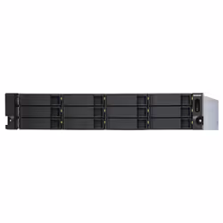 QNAP TL-R1200S-RP, Boîtier disque dur/SSD, 2.5/3.5", Série ATA III, 6 Gbit/s, Échange à chaud, Noir, Gris