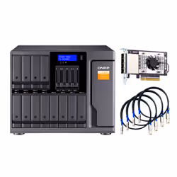 QNAP TL-D1600S Boîtier de disques de stockage Boîtier disque dur/SSD Noir, Gris 2.5/3.5"