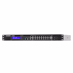 QNAP QGD-1602P Géré L2 Gigabit Ethernet (10/100/1000) Connexion Ethernet, supportant l'alimentation via ce port (PoE) 1U Noir, Gris