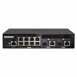 QNAP QSW-M2108R-2C, Géré, L2, 2.5G Ethernet (100/1000/2500), Full duplex, Connexion Ethernet, supportant l'alimentation via c ...