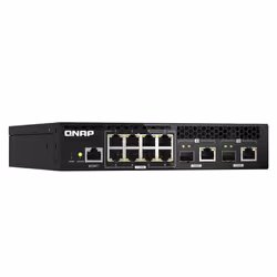 QNAP QSW-M2108R-2C commutateur réseau Géré L2 2.5G Ethernet (100/1000/2500) Connexion Ethernet, supportant l'alimentation via ce port (PoE) Noir