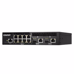 QNAP QSW-M2108R-2C commutateur réseau Géré L2 2.5G Ethernet (100/1000/2500) Connexion Ethernet, supportant l'alimentation via ce port (PoE) Noir - Vue supplémentaire 4