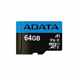 ADATA 64GB, microSDHC, Class 10, 64 Go, MicroSDHC, Classe 10, UHS-I, 85 Mo/s, 25 Mo/s