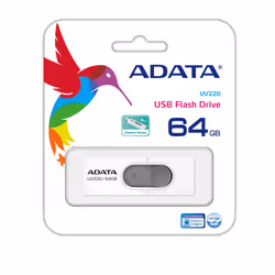 ADATA UV220 lecteur USB flash 64 Go USB Type-A 2.0 Gris, Blanc