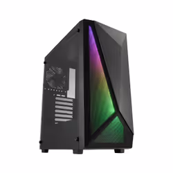 FSP CMT195A, Midi Tower, PC, Noir, ATX, ITX, micro ATX, SPCC, Verre trempé, Multicolore