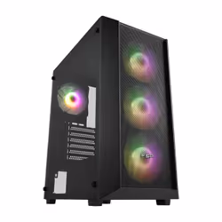 FSP CMT218, Midi Tower, PC, Noir, ATX, ITX, micro ATX, SPCC, Verre trempé, 16,5 cm