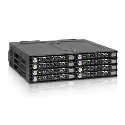 Icy Dock MB998SK-B, Noir, Métal, 7 mm, 2 ventilateur(s), 4 cm, 6 Gbit/s