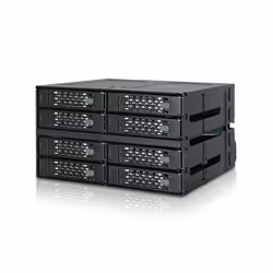 Icy Dock MB508SP-B Obturateur de baie de lecteur 2x 5,25" Panneau de support Noir