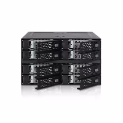 Icy Dock MB508SP-B Obturateur de baie de lecteur 2x 5,25" Panneau de support Noir - Vue supplémentaire 7