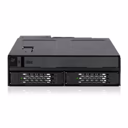 Icy Dock MB602SPO-B, Noir, Métal, 9.5,12.7 mm, 1 ventilateur(s), 4 cm, 12 Gbit/s