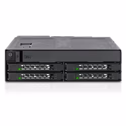 Icy Dock MB604SPO-B, Noir, Métal, 9.5,12.7 mm, 1 ventilateur(s), 4 cm, 12 Gbit/s