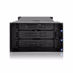Icy Dock MB830SP-B, Boîtier HDD, 3.5", SAS, SATA, 6 Gbit/s, Échange à chaud, Noir