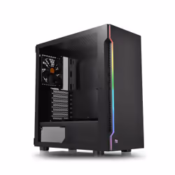 Thermaltake H200 TG RGB, Midi Tower, PC, Noir, ATX, micro ATX, Mini-ITX, SPCC, 18 cm