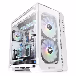Thermaltake View 51 TG ARGB Snow, Midi Tower, PC, Blanc, ATX, EATX, micro ATX, Mini-ITX, Acier, Jouer