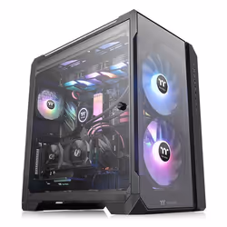 Thermaltake View 51 TG ARGB, Midi Tower, PC, Noir, ATX, EATX, micro ATX, Mini-ITX, Acier, Jouer