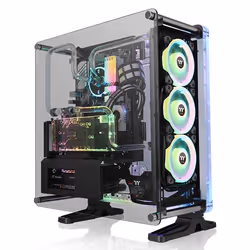 Thermaltake DistroCase 350P, Midi Tower, PC, Noir, ATX, micro ATX, Mini-ITX, polyméthacrylate de méthyle (PMMA), SPCC, Jouer