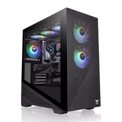 Thermaltake Divider 370 TG, Midi Tower, PC, Noir, ATX, EATX, micro ATX, Mini-ITX, SPCC, Multicolore