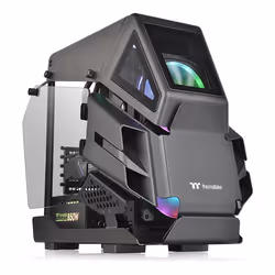 Thermaltake AH T200, Micro Tower, PC, Noir, micro ATX, Mini-ITX, SPCC, 15 cm
