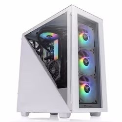 Thermaltake Divider 300 TG Snow, Midi Tower, PC, Blanc, ATX, micro ATX, Mini-ITX, SPCC, Multicolore