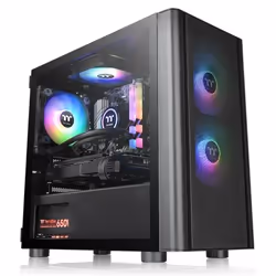 Thermaltake V150, Micro Tower, PC, Noir, ATX, micro ATX, Mini-ITX, SPCC, Jouer