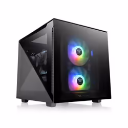 Thermaltake Divider 200 TG, Micro Tower, PC, Noir, micro ATX, Mini-ITX, SPCC, 18,5 cm